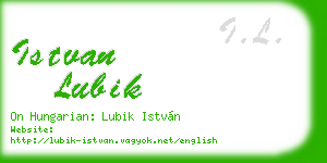 istvan lubik business card